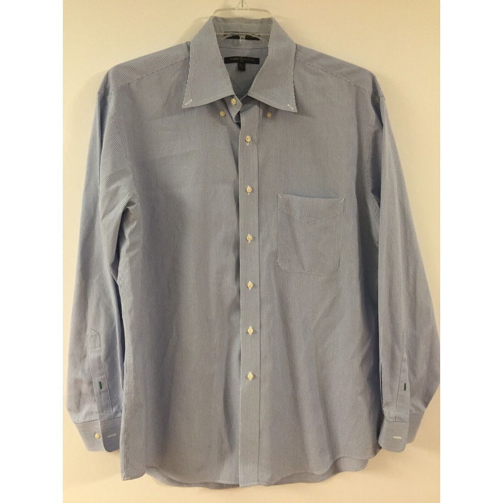 Tommy Hilfiger Shirt Men's‎ Large Blue Casual Button Down Striped Long Sleeve